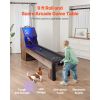 9' Roll and Score Classic Arcade Game Table, Indoor Skeeball Machine Game Set with LED Electronic Scorer, Sound