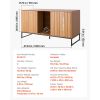 Cat Litter Box Enclosure Furniture, 47.2 in Hidden Litter Box Cabinet with Scratch Pad & Storage, Waterproof Cat Washroom End Table Cat House