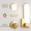 Gold Wall Lights for Bedroom Modern Indoor LED Hallway Sconces Corner Light 12" Inch Height 12W 4000K Bedside Stair Sconces Wall Lighting Lamps 110V A