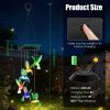 LED Solar Hummingbird Wind Chime Solar String Lights 6 LEDs Color-Changing IP65 Waterproof Decorative Lamp Lighting for Home Garden Fence Party