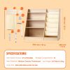 4-Tier Kids Wooden Bookshelf, Six-Layer Sling Bookcase, Baby Storage Book Rack, Book Toy Organizer Cabinet, for Kids Room, Playroom, Kindergarten