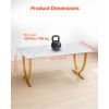 Executive Desk, 63" W x 31.5" D Large Office Desk, Modern Computer Table Conference Meeting Room Table