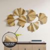 Wall Art Living Room Décor Faye Metal Foil Ginkgo Leaf Large Home Accent Modern Inspired Dining