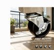 Rolling Kitchen Island Utility Trolley with Stainless Steel Top Modern Industrial Eucalyptus Wood Kitchen Cart for Storage And Organization