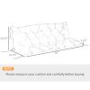 Outdoor Bench Cushion Tufted 3-Seater Khaki for Swing Chair Patio Sofa