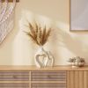 White Vases for Decor, Heart Shaped Ceramic Vase Set of 2, Nordic Heart Shaped Vases