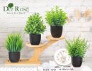 Fake Plants 4 Packs Artificial Plants Small Faux Plants Black Bathroom Accessories for Bathroom Home Kitchen Coffee Table Office Desk Decor Indoor