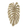 18.9x13.4x1.4" Gold Monstera Leaf Wall Décor