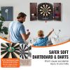 Dartboard and Cabinet Set, Ready-to-Play Bundle Dartboard Cabinet Set, Hideaway Cabinet Features Electronic Scoring, Easy Assembly