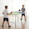 Foldable Ping Pong Table Game Set Mini Table Tennis Table with Adjustable Height