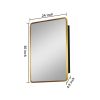 24x30 inch Gold Metal Framed Wall-Mounted or Recessed Bathroom Medicine Cabinet with Mirror