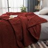 Burgundy Throw Blanket – Warm and Cozy Fleece Comforter for Sofa, Bed, Living Room, or Home Décor, Soft Decorative Blanket