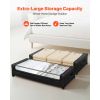 Under Bed Storage with Wheels, 30.3 x 18.5 x 6.8 inch, Underbed Containers with Clear Lid, Underbed Shoe Organizer