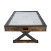 84" Air Hockey Table, Indoor Arcade Table Gaming Set with 2 Pushers, 2 Pucks, Electronic Scorer, X-shaped Legs & High-powered Blower