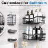 5 Pack Rustproof Stainless Steel Bath Organizers With Large Capacity, No Drilling Shelves for Bathroom Storage Home Decor