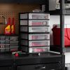 Plastic Stacking Desk Top 3-Drawer Storage Organizer, 2-Pack