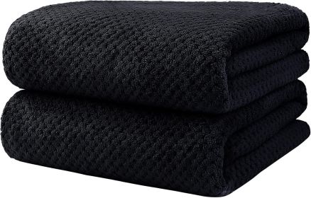 Bath Towels Pack of 2, (27 x 54 Inches) Microfiber Ultra Soft Highly Absorbent Bath Towel Set, Lightweight and Quick Drying Towels for Body, Sport