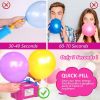 Electric Balloon Pump, Portable Electric Balloon Blower Machine Balloon Air Pump Dual Nozzle Rose Red 110V 600W Balloon Inflator for Party Decorations