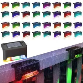32/16 PCS Decorative Light Solar Energy Waterproof And Dustproof Light Source Sensing Suitable For Shopping Malls Guardrails Decks Stairs Gardens (Option: RGBlights32PCS)