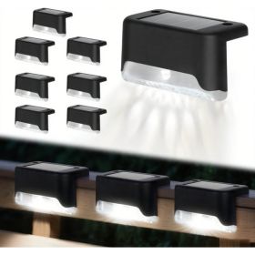 32/16 PCS Decorative Light Solar Energy Waterproof And Dustproof Light Source Sensing Suitable For Shopping Malls Guardrails Decks Stairs Gardens (Option: Whitelight8PCS)