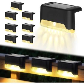 32/16 PCS Decorative Light Solar Energy Waterproof And Dustproof Light Source Sensing Suitable For Shopping Malls Guardrails Decks Stairs Gardens (Option: Warmlight8PCS)