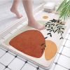 Absorbent Bathroom Bath Mat Quick Drying Coral Fleece Bathroom Rug Non-slip Entrance Doormat Floor Mats Carpet Pad Home Decor