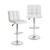 Modern Bar Stools Set of 2 with Back and Heavy-duty Metal Base and Footrest