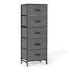 48IN Dresser For Bedroom With 5 Fabric Drawers Nightstand Wardrobe Steel Frame Closet For Clothes Storage Cabinet Furniture