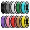 PLA Filament 10 Pack Set, 1.75mm Multicolor Assorted 3D Printer Filament, Smooth And Easy Printing Material For DIY Crafts, Models, Prototyping