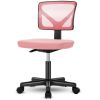 Low-Back Mesh Armless Office Chair,Swivel Rolling Computer Chair No Arms with Lumbar Support