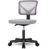 Low-Back Mesh Armless Office Chair,Swivel Rolling Computer Chair No Arms with Lumbar Support