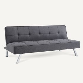 Fabric Convertible Sofa Bed, Folding Sleeper for Living Room for Living Room (Main Material: Fabric, Main Color: Gray)