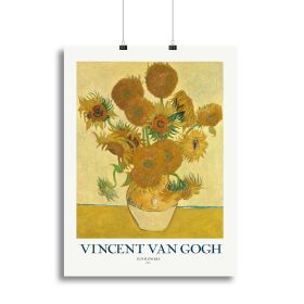 Sunflowers Titled Canvas Print or Poster (Type: Standard Framed Canvas Print, size: 24" x 16" / 60cm x 40cm approx)