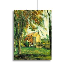 The Pond of the Jas de Bouffan in Winter by Cezanne Canvas Print or Poster (Type: Standard Framed Canvas Print, size: 12" x 8" / 30cm x 20cm (approx))