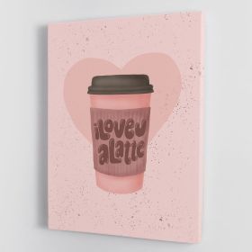 Love you a Latte Canvas Print or Poster (Type: Poster Print, size: 28" x 20" / 70cm x 50cm approx)