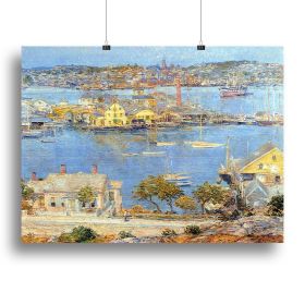 The port of Gloucester 1 by Hassam Canvas Print or Poster (Type: Poster Print, size: 40" x 26" / 100cm x 65cm (approx))