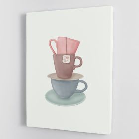 I Love TEA Canvas Print or Poster (Type: Standard Framed Canvas Print, size: 32" x 24" / 80cm x 60cm approx)