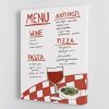 Italian Menu Canvas Print or Poster