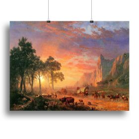 The Oregon Trail by Bierstadt Canvas Print or Poster (Type: Poster Print, size: 40" x 26" / 100cm x 65cm (approx))