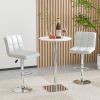 Modern Bar Stools Set of 2 with Back and Heavy-duty Metal Base and Footrest