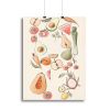 Tropical Vegetable illustration Lock Canvas Print or Poster