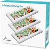 Inflatable Serving Bars Ice Buffet Salad Serving Trays Food Drink Holder Cooler Containers Indoor Outdoor BBQ Picnic Pool Party Supplies Luau Cooler w
