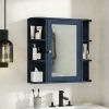 Bathroom Wall Storage Cabinet with Mirror, Medicine Cabinet with Adjustable Wood Shelf & Doors, Mounted Storage Cabinets with 6 Open Shelves
