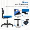 Low-Back Mesh Armless Office Chair,Swivel Rolling Computer Chair No Arms with Lumbar Support