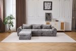 Foldable Wave Star Modular Sofa, Chenille Fabric for Living Room & Bedroom, Instant Expansion Comfortable Creative Furniture with 1 Middle Seat
