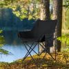 Portable Camping Chairs for Adults, 2 Pcs Oversized Lawn Chair with Folding Camping Table for Beach, Picnic, Outdoor Sports, Fishing, Rv Travel