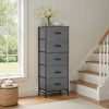 48IN Dresser For Bedroom With 5 Fabric Drawers Nightstand Wardrobe Steel Frame Closet For Clothes Storage Cabinet Furniture