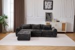 Foldable Wave Star Modular Sofa, Chenille Fabric for Living Room & Bedroom, Instant Expansion Comfortable Creative Furniture with 1 Middle Seat