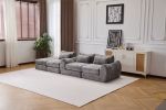 Foldable Wave Star Modular Sofa, Chenille Fabric for Living Room & Bedroom, Instant Expansion Comfortable Creative Furniture with 1 Middle Seat