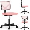 Low-Back Mesh Armless Office Chair,Swivel Rolling Computer Chair No Arms with Lumbar Support